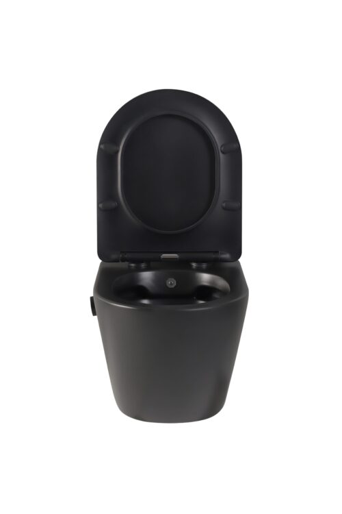 Hangend bidet toilet mat zwart Livorno