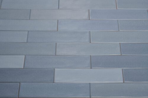 Wandtegel Tempo Aqua 6,5x25 in halfsteenverband | Sanimaster