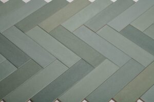 Wandtegel Tempo Sage 6,5x25 in visgraatverband | Sanimaster