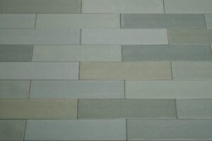 Wandtegel Tempo Sage 6,5x25 in halfsteensverband | Sanimaster