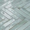 Wandtegel Gem Aquamarijn 5x25 in visgraatverband | Sanimaster
