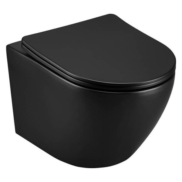 Hangend Toilet Delivo Star Mat Zwart | Sanimaster