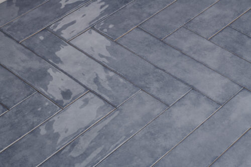 Wandtegel Lord Blue 7,5x30 in visgraatverband | Sanimaster