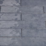 Wandtegel Lord Blue 7,5x30 in halfsteenverband | Sample Lord Licht Blauw 7,5x30