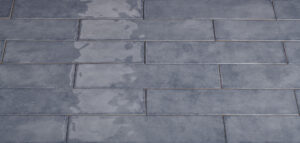 Wandtegel Lord Blue 7,5x30 in halfsteenverband | Sample Lord Licht Blauw 7,5x30