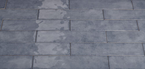 Wandtegel Lord Blue 7,5x30 in halfsteenverband | Sample Lord Licht Blauw 7,5x30