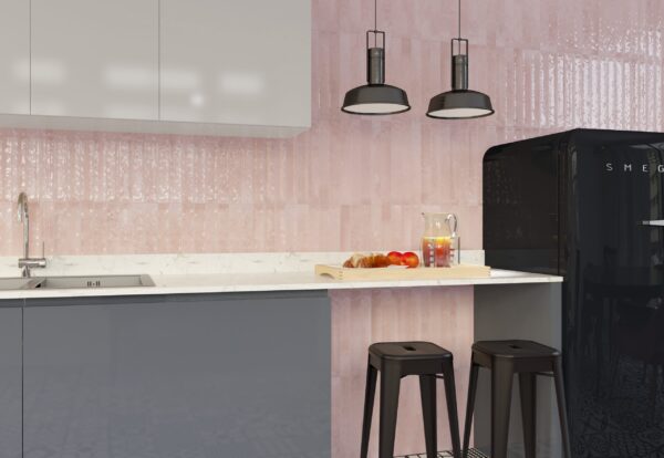 Wandtegel 5x40 Roze - Afbeelding 4