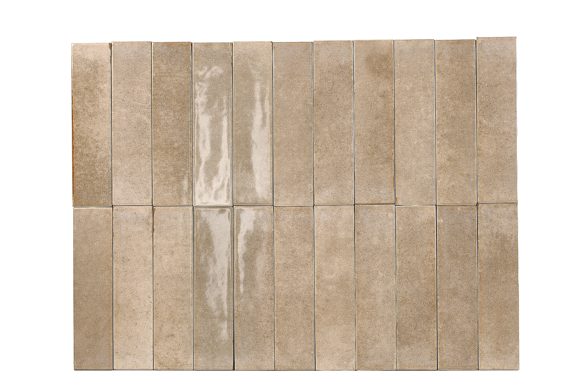 Wandtegel taupe 6x25 cm - serie Oxford