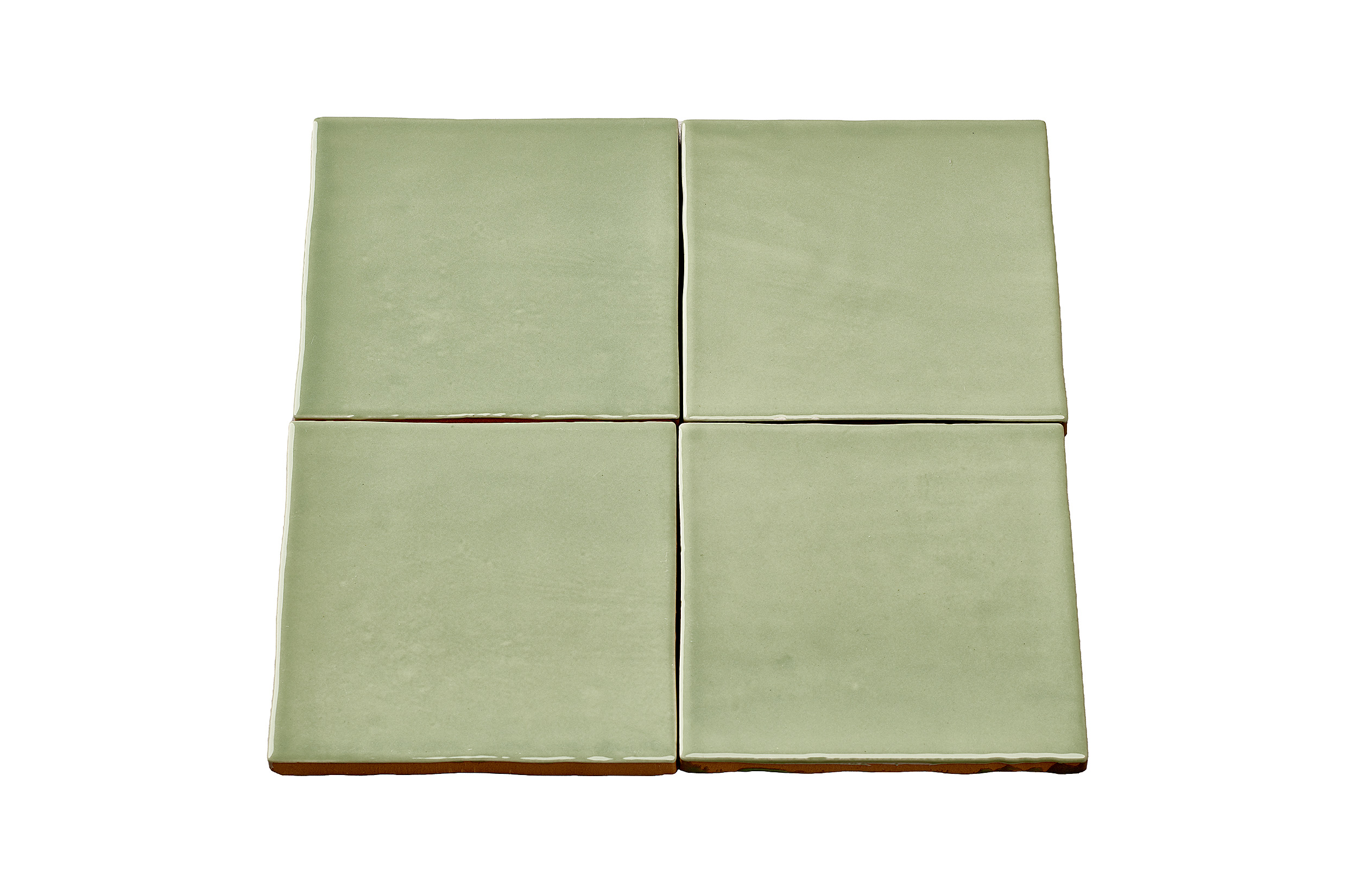 Wandtegel handvorm saliegroen 10×10 cm – serie Zin