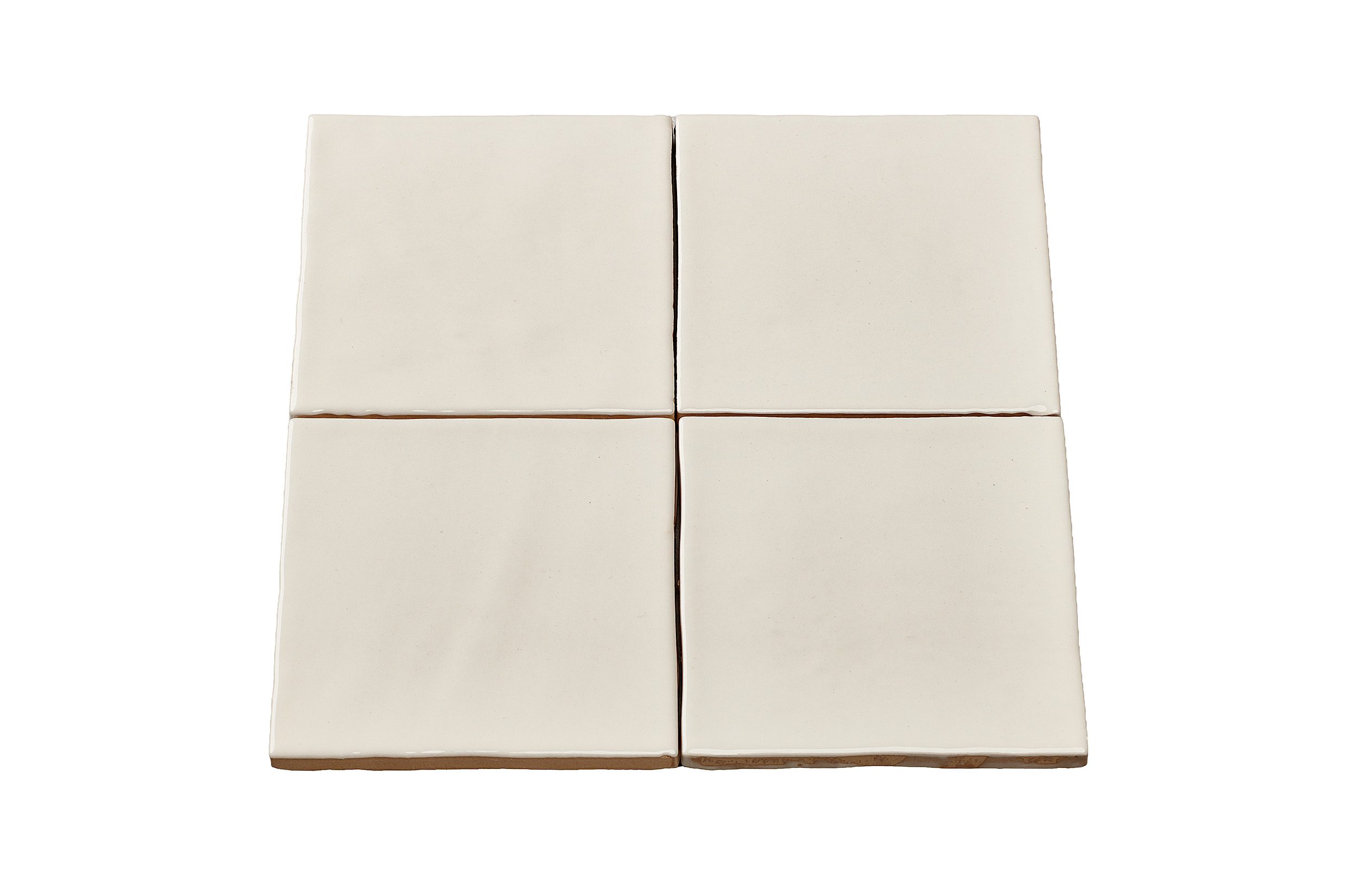Wandtegel handvorm gebroken wit 10×10 cm – serie Zin