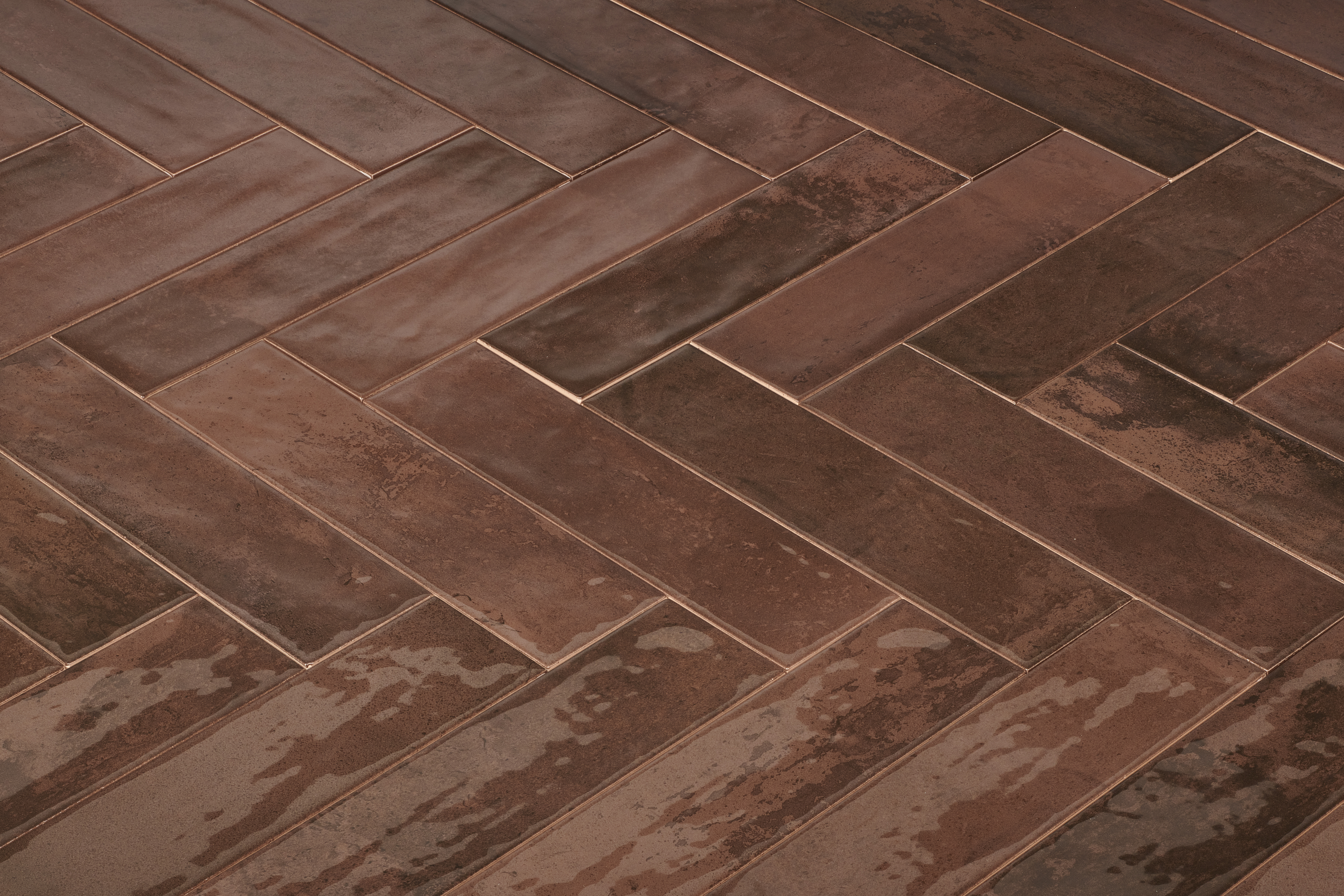 Wandtegel chocoladebruin 6,5x25 cm - serie Brunei