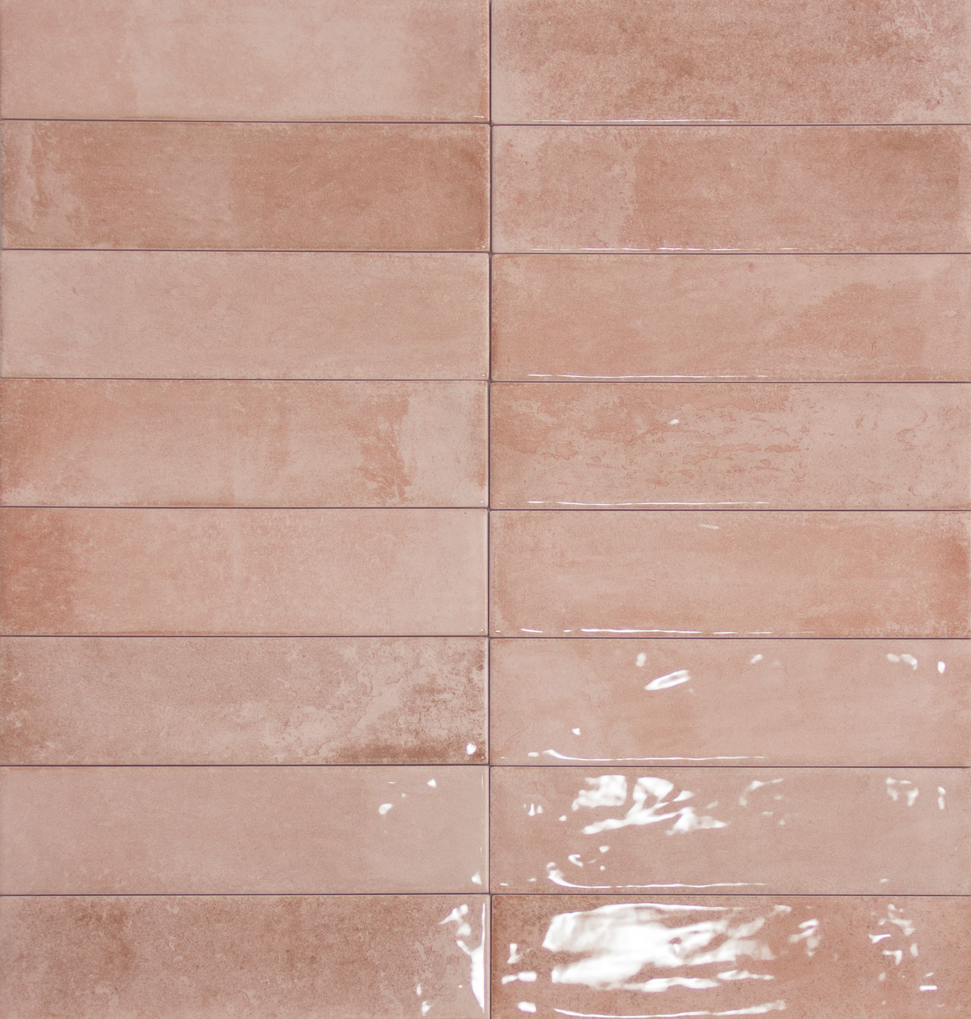 Wandtegel roze 6,5x25 cm - serie Brunei