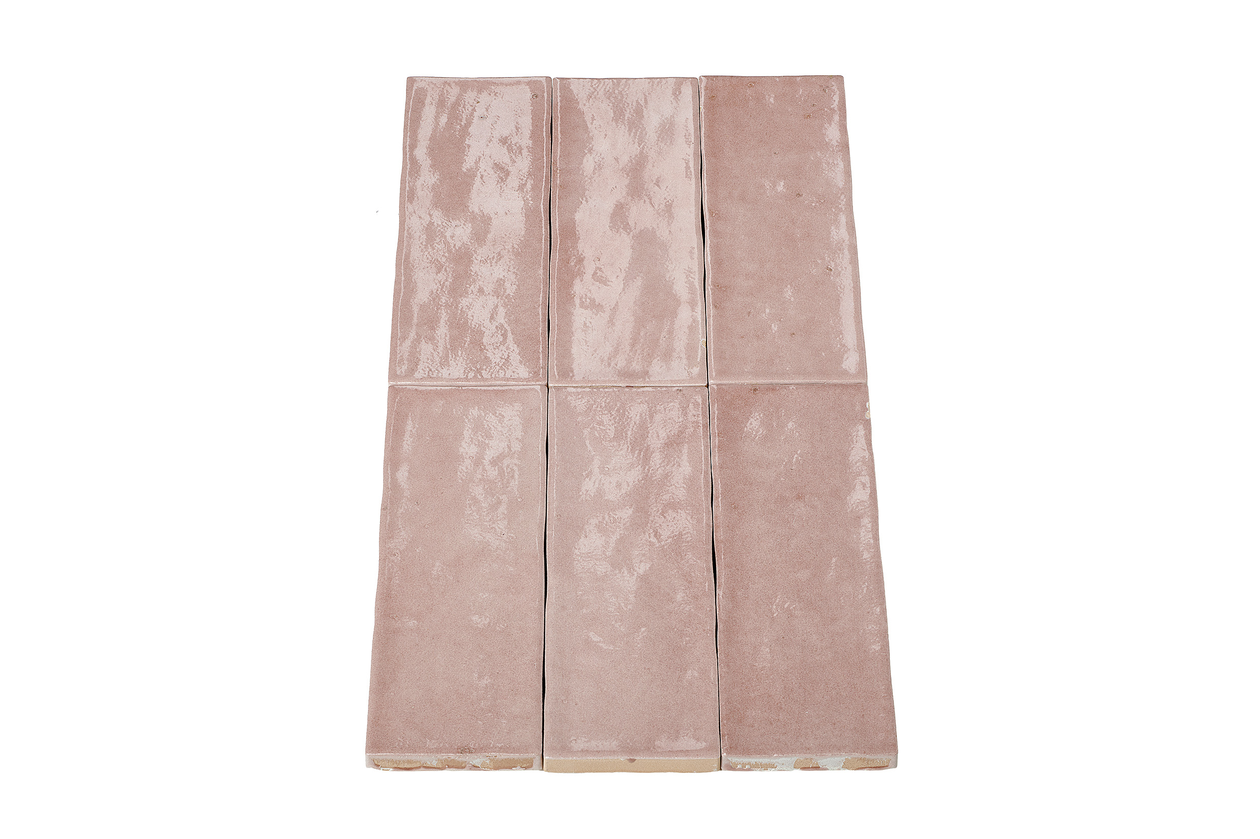 Wandtegel Zellige roze 5x15 cm - serie Talya