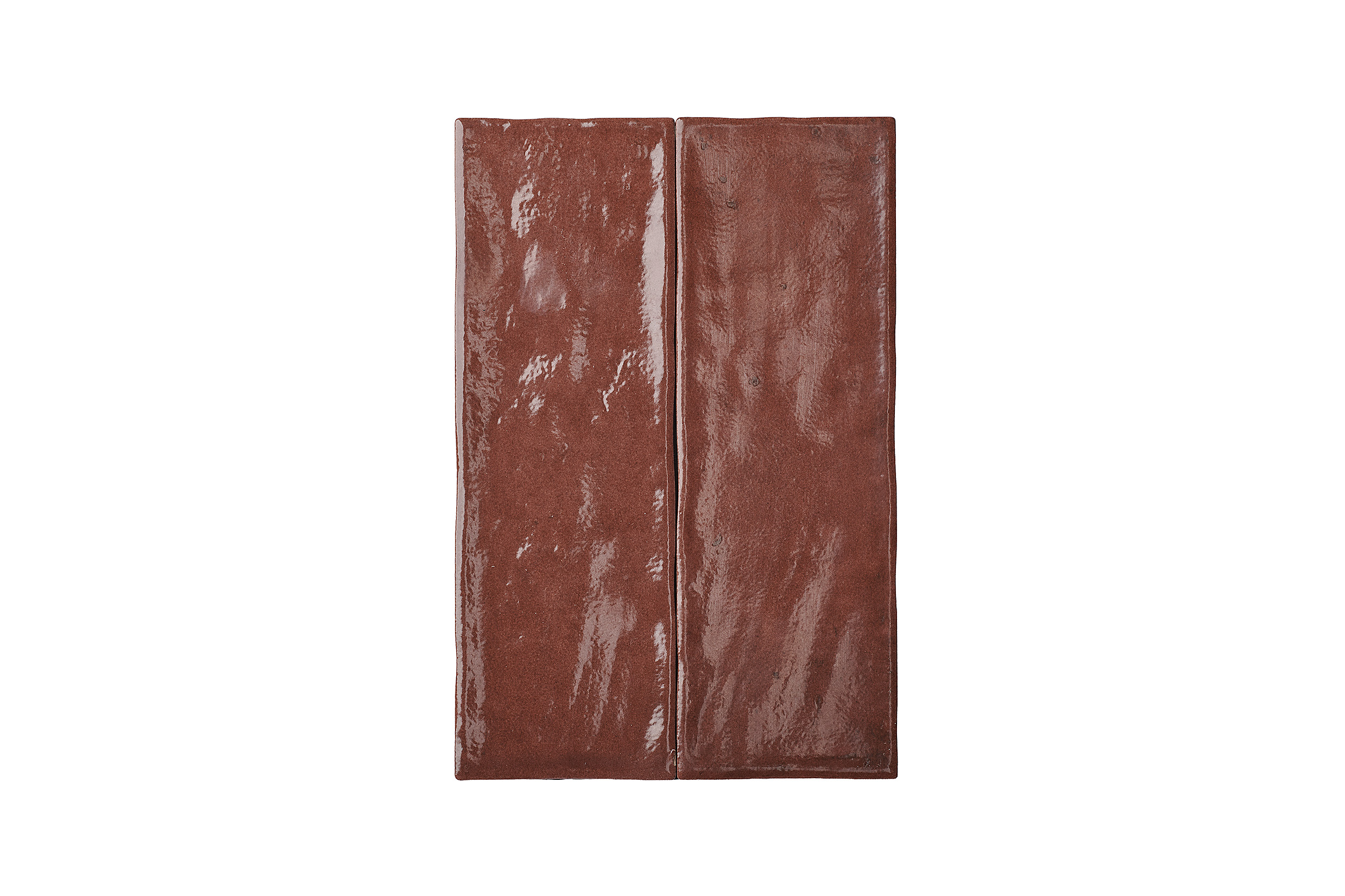 Sample zellige bordeaux 5x15 cm – serie Talya