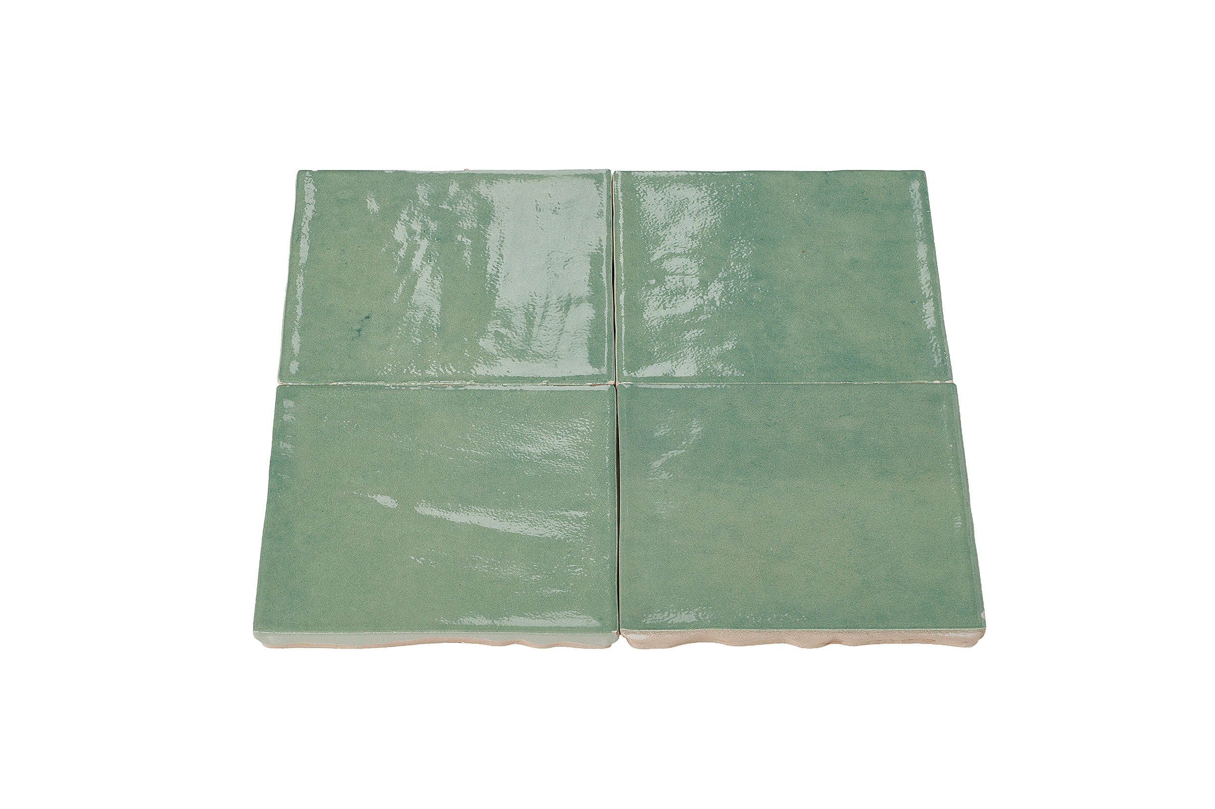 Wandtegel Zellige groen 10x10 cm - serie Talya
