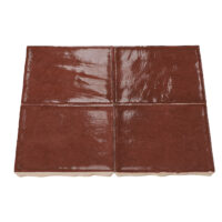 Sample zellige bordeaux 10x10 cm – serie Talya