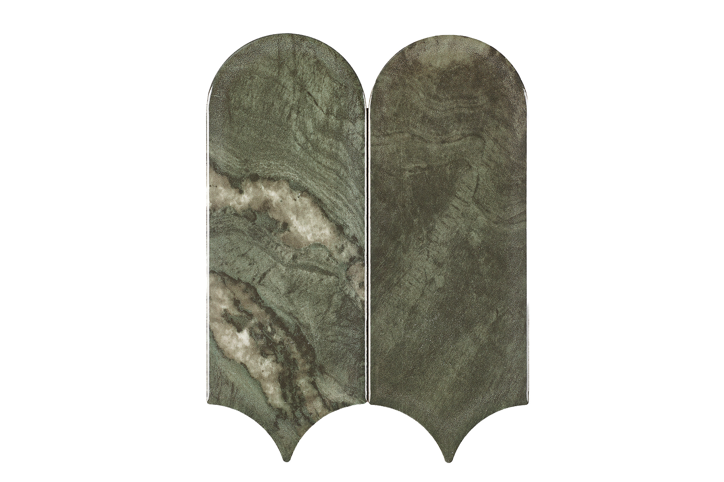 Sample visschub groen 8x21,5 cm - serie Eterea