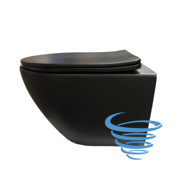 Tornado Spoeling - Zwart toilet