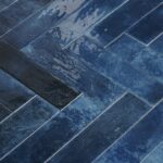 Wandtegel Brunei Azul blauw 6,5x25 van Sanimaster