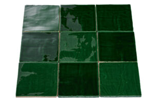 Wandtegel Handvorm Groen Mix 13x13