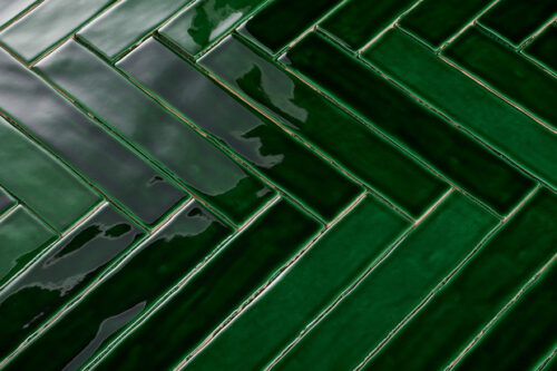 Wandtegel Handvorm groen mix5x25