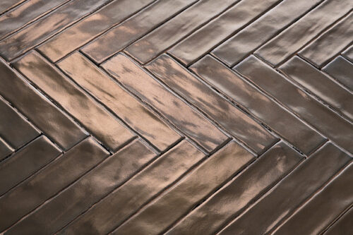 Handvorm Aged Bronze 7,5x30 | Wandtegel Handvorm aged bronze 5x25