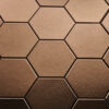 Hexagon tegels in de kleur brons.