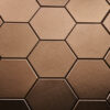 Wandtegel Hexagon Onda bronze | Sample Hexagon Aged Bronze 15x17