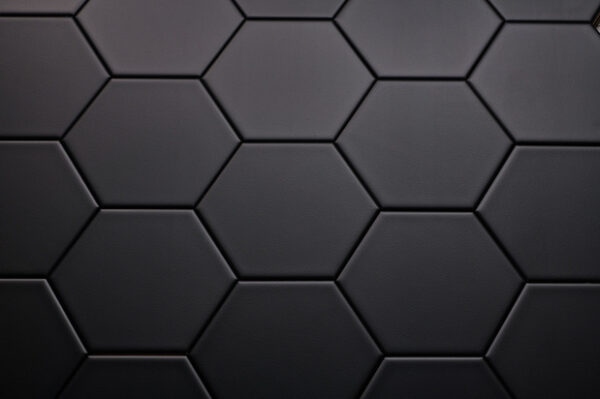 Wandtegel Hexagon Onda mat zwart | Sanimaster