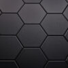Sample Hexagon mat Zwart 15x17