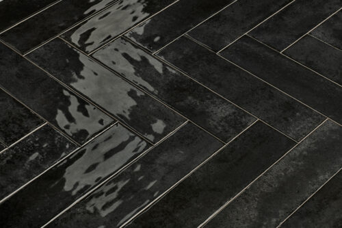 Wandtegel Nissel Zwart 7,5x30 | Sanimaster