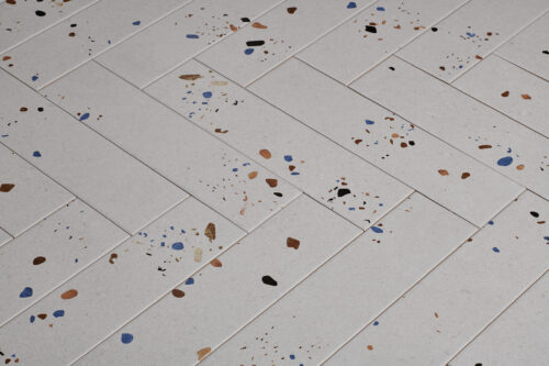 Wandtegel Terrazzo Mat Ivoor 7,5x30 | Sanimaster
