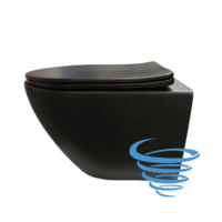 Hangend Toilet Tornadospoeling mat zwart