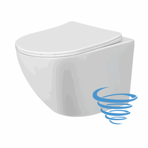 Hangend Toilet Tornadospoeling glans wit