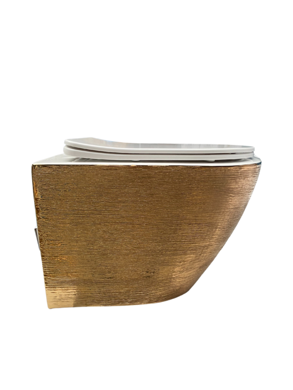 Hangend toilet goud Livorno van Sanimaster