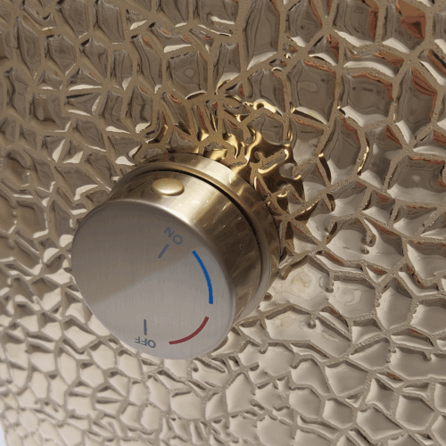 Gouden toilet met een krokodillen patroon van Sanimaster