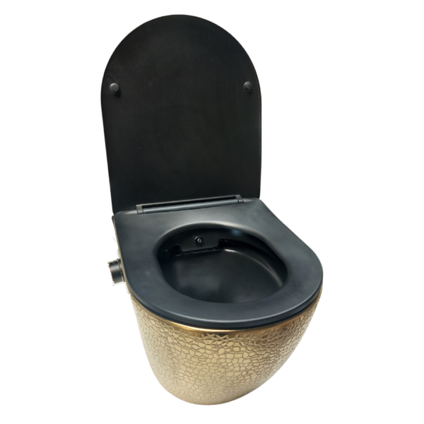 Livorno bidet toilet croco goud/zwart | Sanimaster