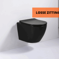 Toiletzitting mat zwart