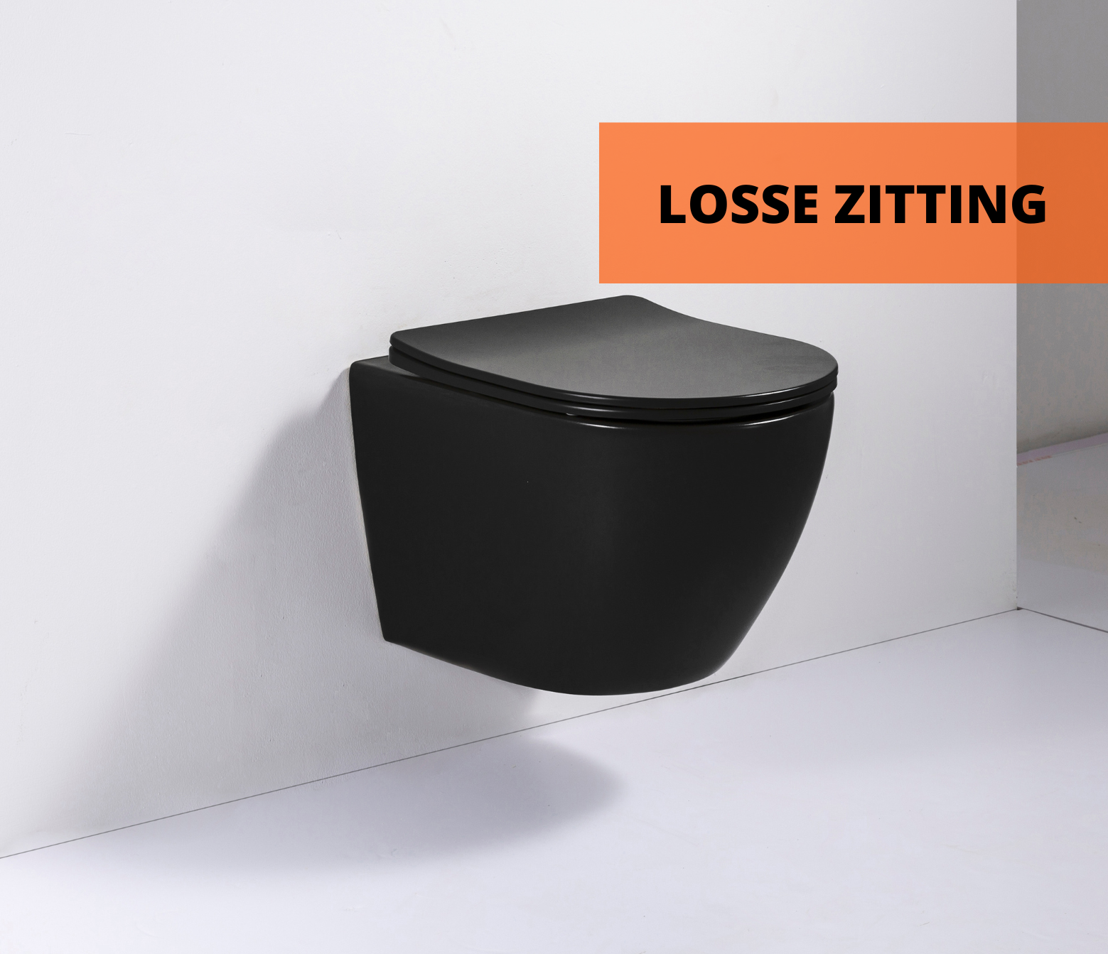 Toiletzitting mat zwart