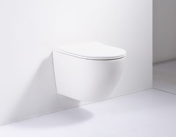 Hangend toilet mat wit Vulsini