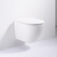 Hangend toilet mat wit Vulsini