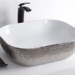 Waskom croco platina rechthoekig