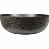 Waskom croco mat zwart rond
