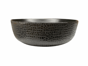 Waskom croco mat zwart rond