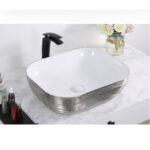 Waskom geborsteld platina/zilver