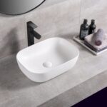 Waskom mat wit rechthoekig